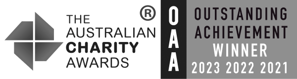Australian Charity Awards - Outstanding Achievement Winner 2023 - 2022 - 2021