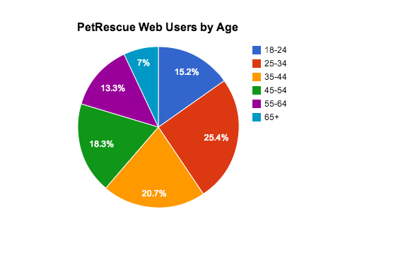 Web Users by Age Bracket